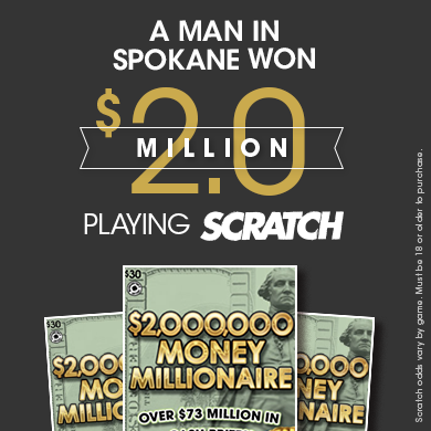 A man in Marysville won $1,000,000 playing Deluxe Scratch.