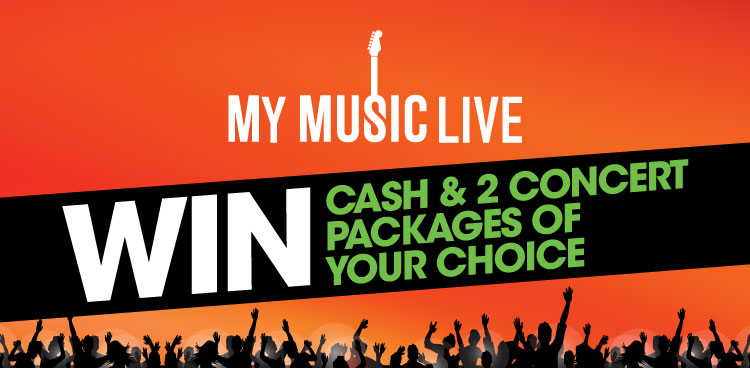 Win Cash & 2 Concert Packages