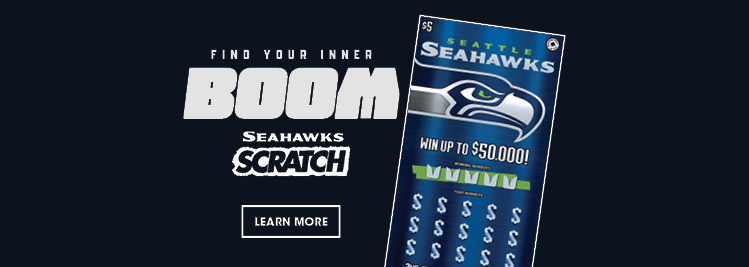 Find your inner boom. Seahawks Scratch Ticket.