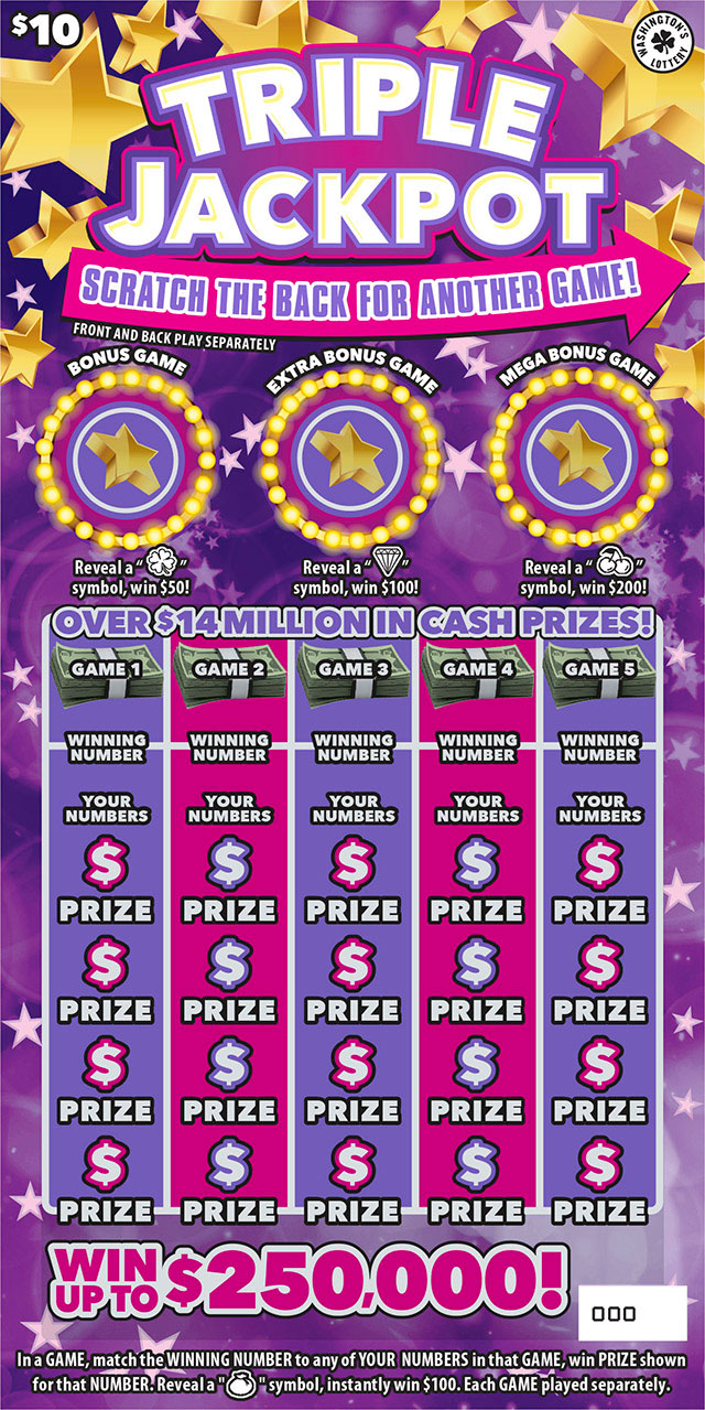 TRIPLE JACKPOT scratcher ticket