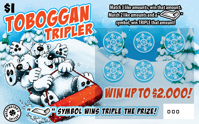 TOBOGGAN TRIPLER scratcher ticket